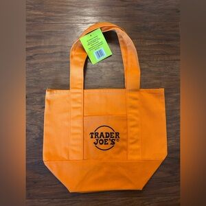 🧡 Trader Joe’s Orange Mini Canvas Tote Bag | Perfect Thanksgiving Gift Bag